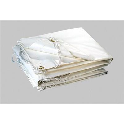 Bâche de protection de jardin 5x8 m PVC blanc 300gr/m²