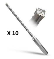 10 forets sds plus 8 x 160 mm 4 taillants
