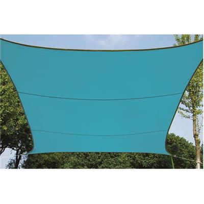 Voile solaire carré 3.6 x 3.6m turquoise