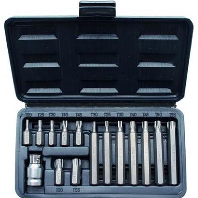 Coffret de 14 embouts de vissage en Torx longs T20 à T55