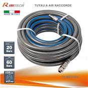 Tuyau à air comprimé pour compresseur 10m avec raccords auto diam 10x