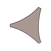 Voile d'ombrage triangulaire 3.6 x 3.6 x 3.6m taupe