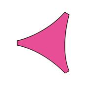 Voile d'ombrage triangulaire 3.6 x 3.6 x 3.6m fuchsia