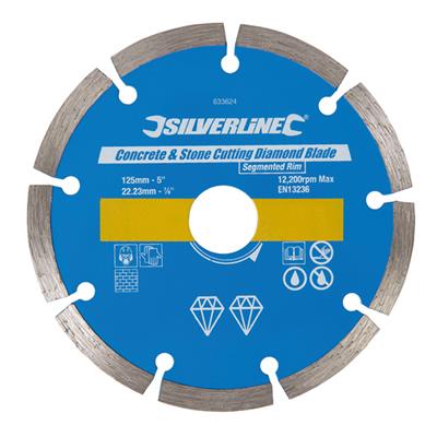 Disque diamant segmenté à tronçonner le béton et la pierre 125 x 22,2