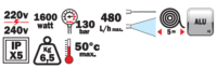 Nettoyeur haute pression 130 bars 1600W avec nettoyeur terrasse